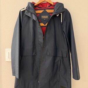 Navy Raincoat with Hood by Pendleton
